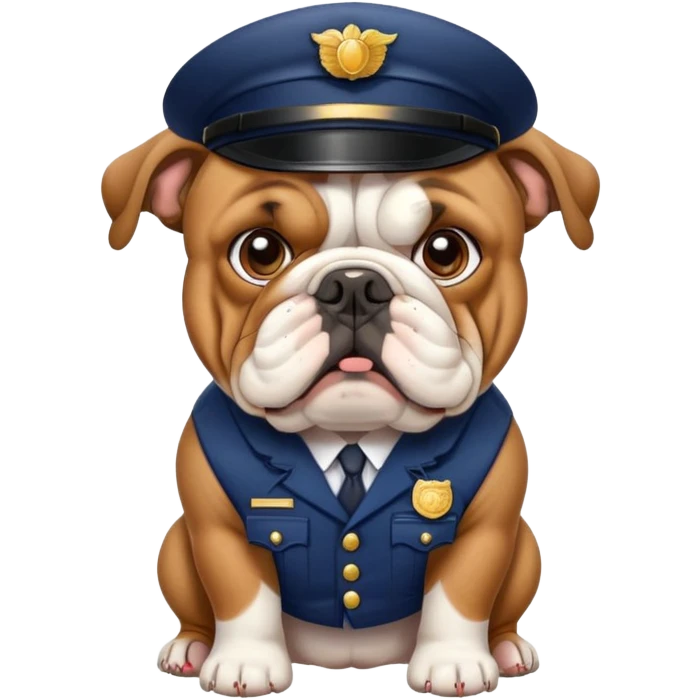 english bulldog with a postman emoji