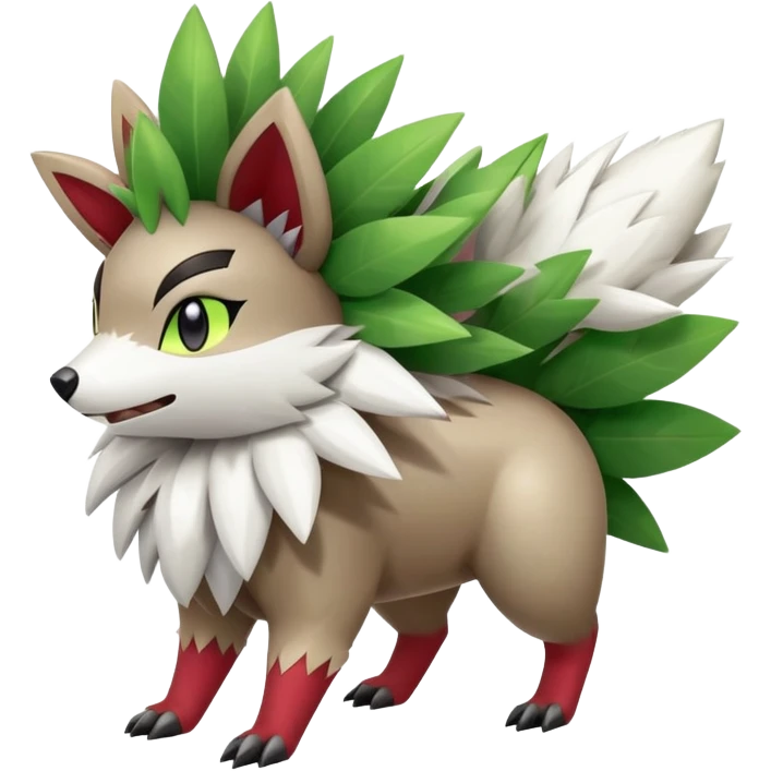Shiny Zigzagoon-Shaymin-hybrid, full body emoji