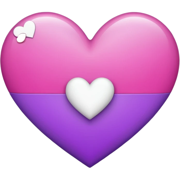 Purple pink and white hearts   emoji