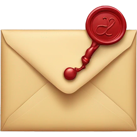 an envelope with a wax seal emoji