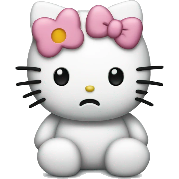 Hello kitty being sad emoji