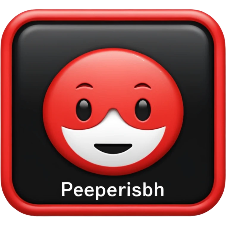 Прямоугольник чёрного цвета с красной обводкой.  Внутри прямоугольника текст "Перерыв" emoji