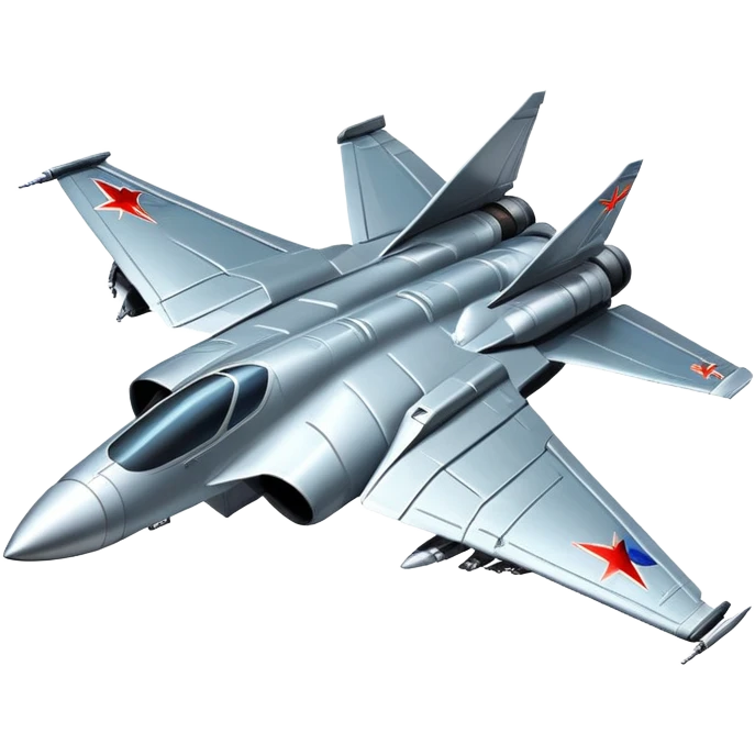 Advanced Russian fighter spacecraft with flag markings on wings emoji