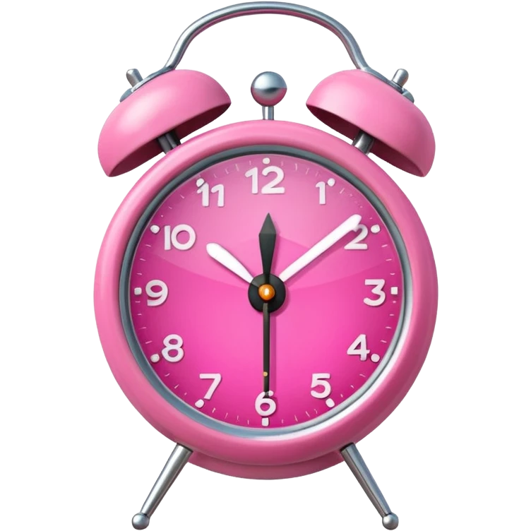 Pink clock alarm  emoji