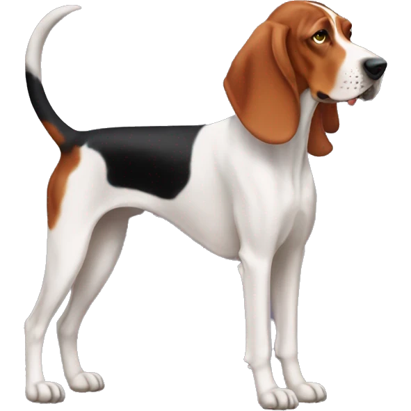 Red and black Coonhound Dog Breed Full Body emoji