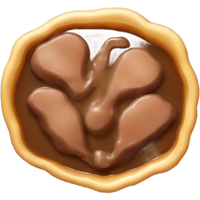Chicken liver with gravy emoji
