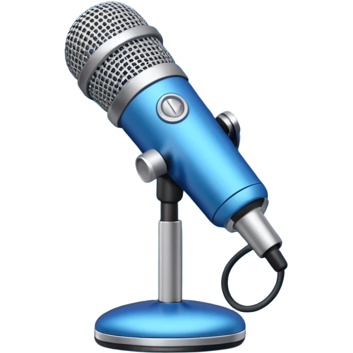 blue podcast emoji