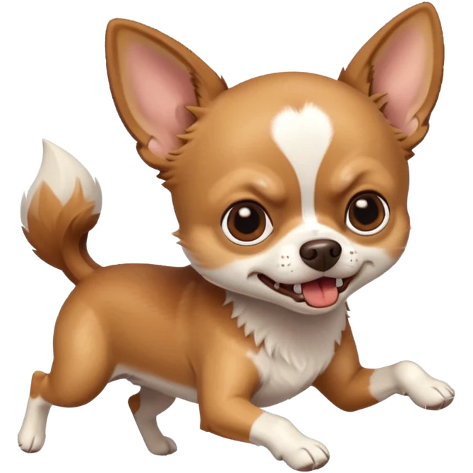 very angry chihuahua running emoji