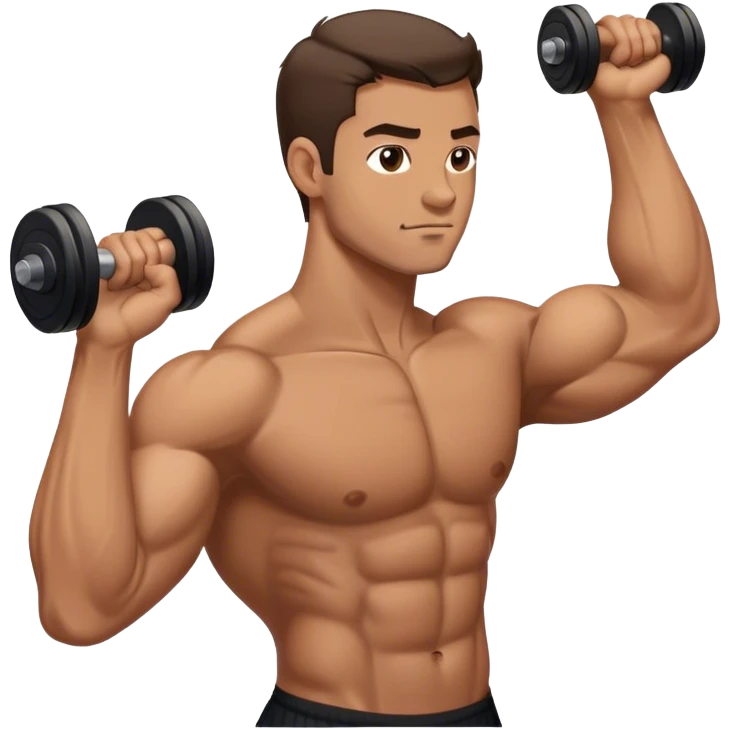 side view guy doing bicep-curls emoji