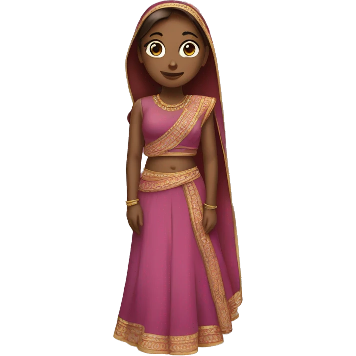 Girl wearing a lengha emoji