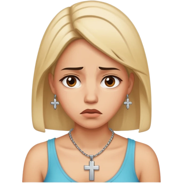 Cara frustrada con una equis  emoji