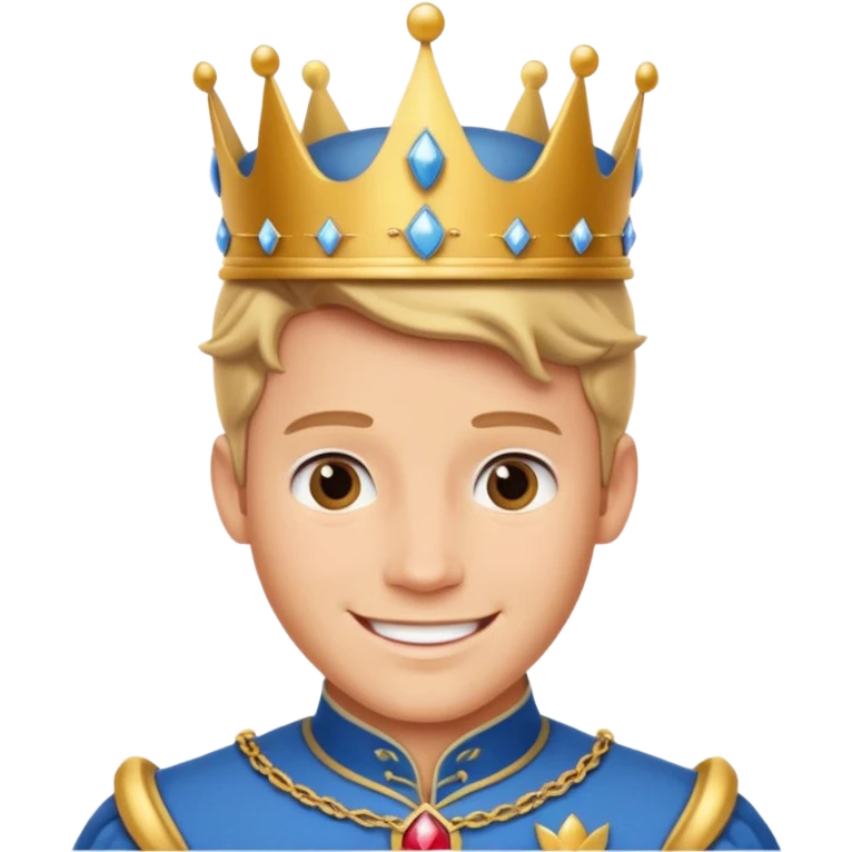 Prince Charming from Disney with crown emoji