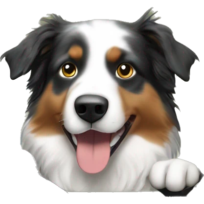 Australian shepherd in a jeep  emoji