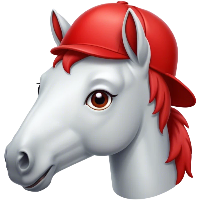 horse wearing a red cap emoji