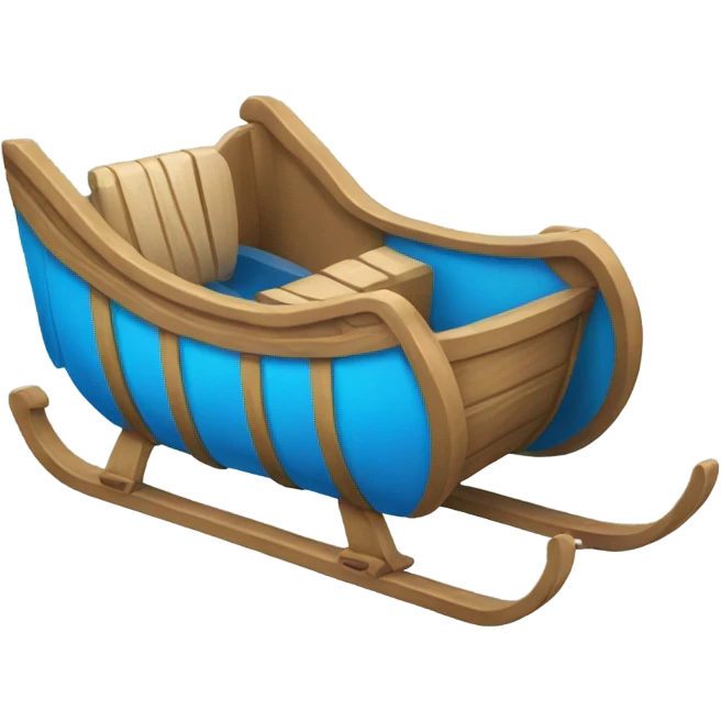 Cute Russian looking blue sled  emoji