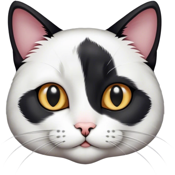 Black and white cat emoji