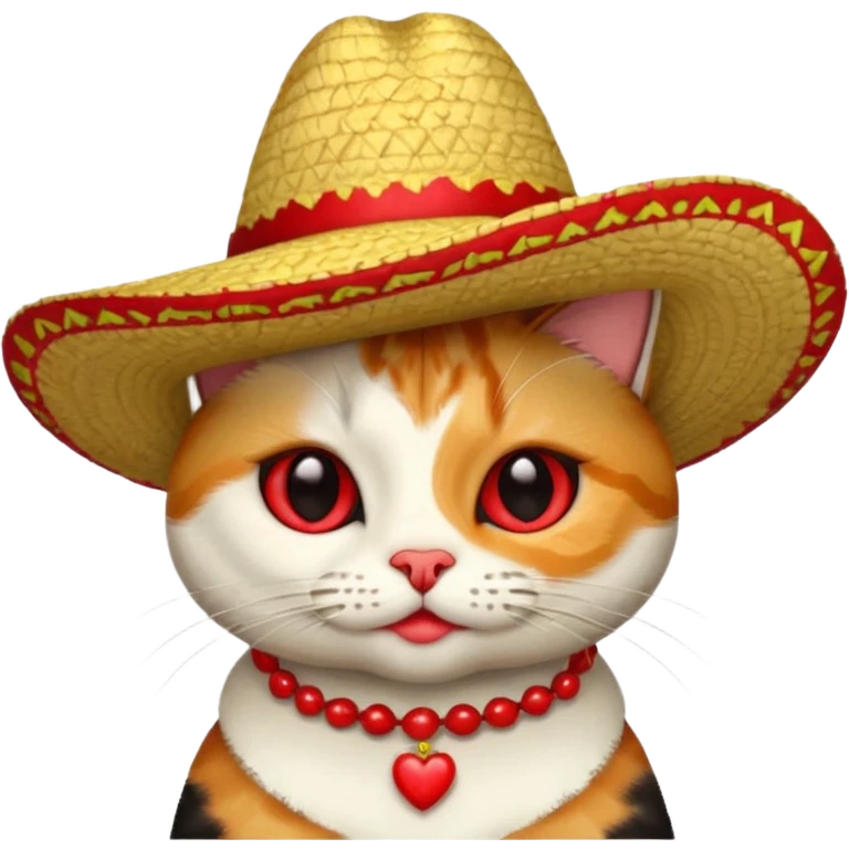 cat with sombrero kissing emoji