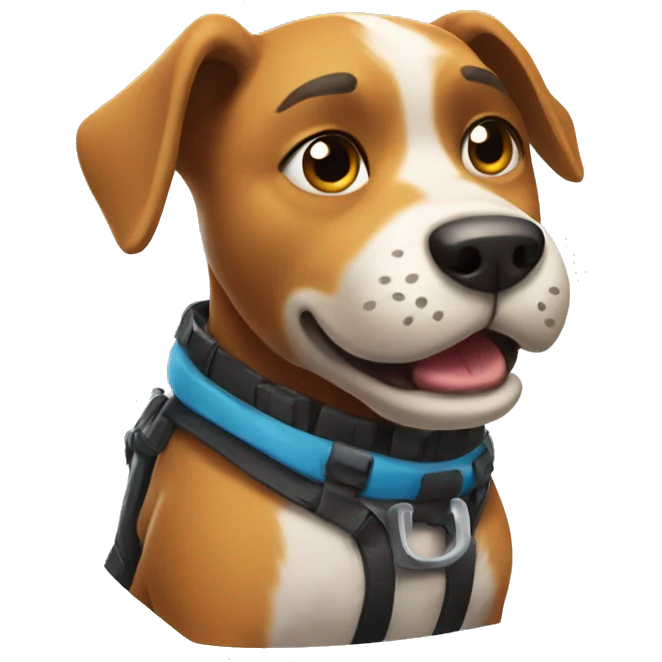 Dog playing Fortnite  emoji