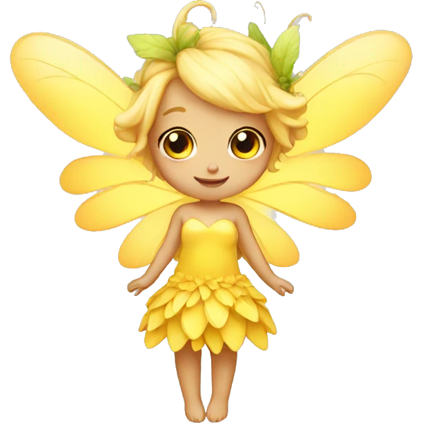 cute yellow fairy emoji
