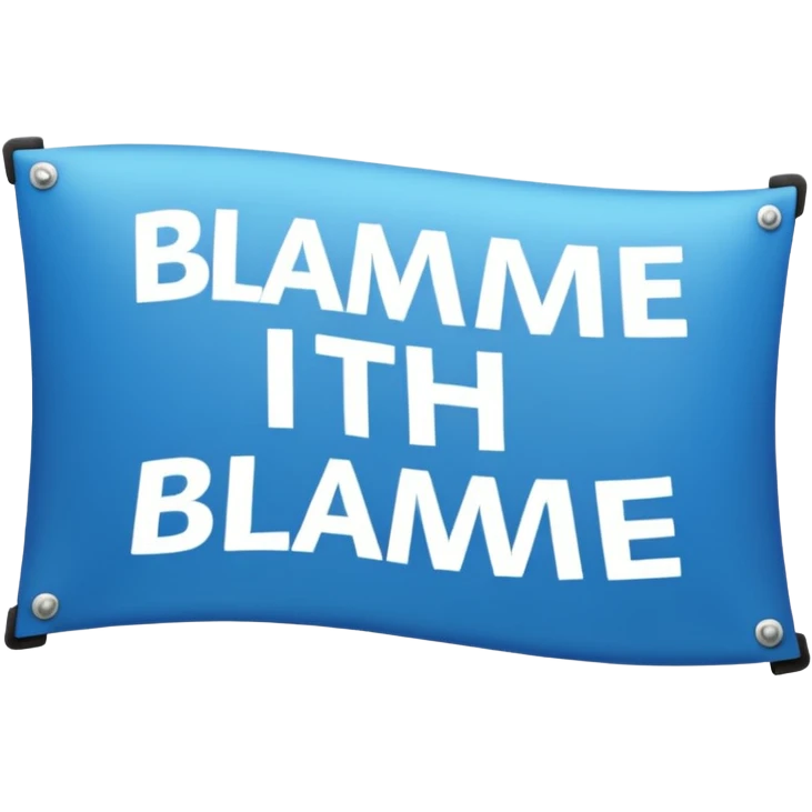 banner with words BLAME JOHN emoji