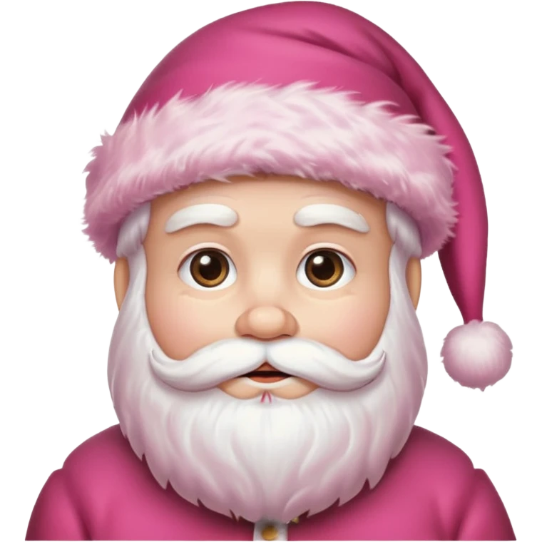santa with pink fluffy hat emoji