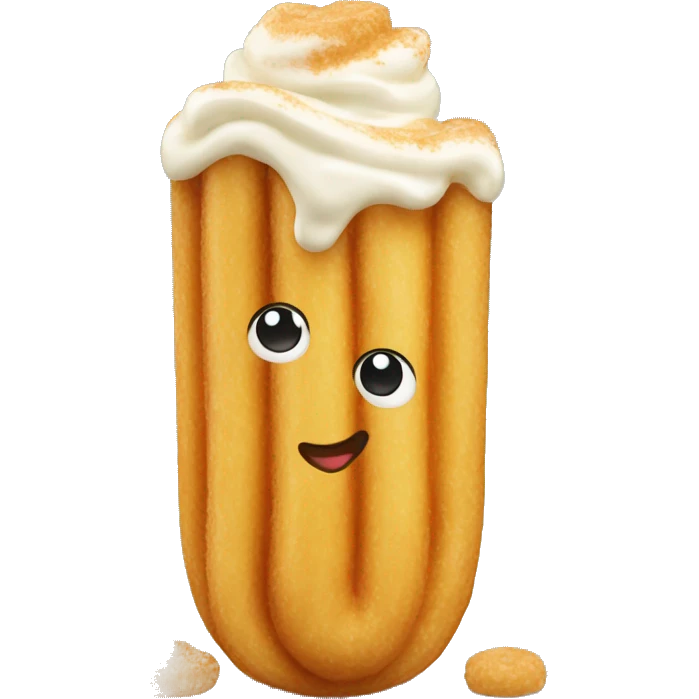 Filled cream churro  emoji