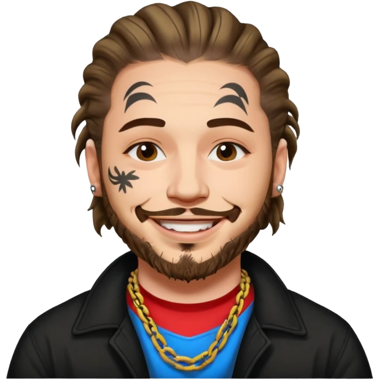 face tattoo post malone emoji