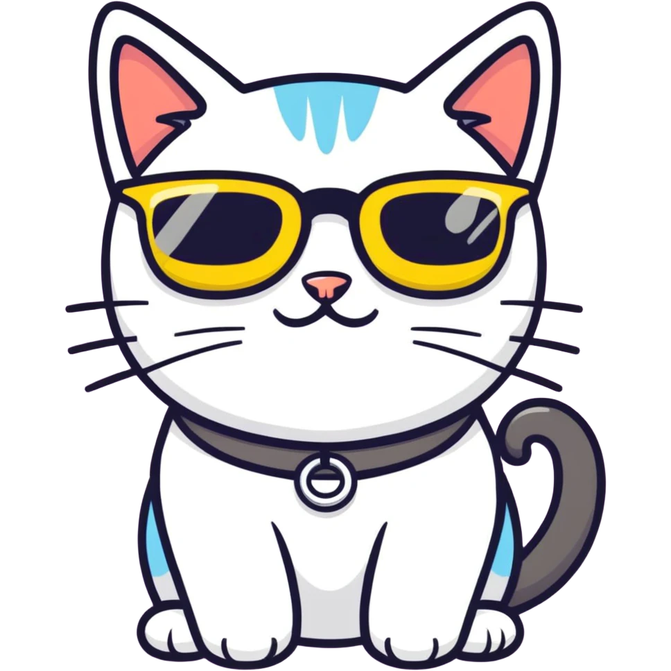 Cat with sunglasses emoji