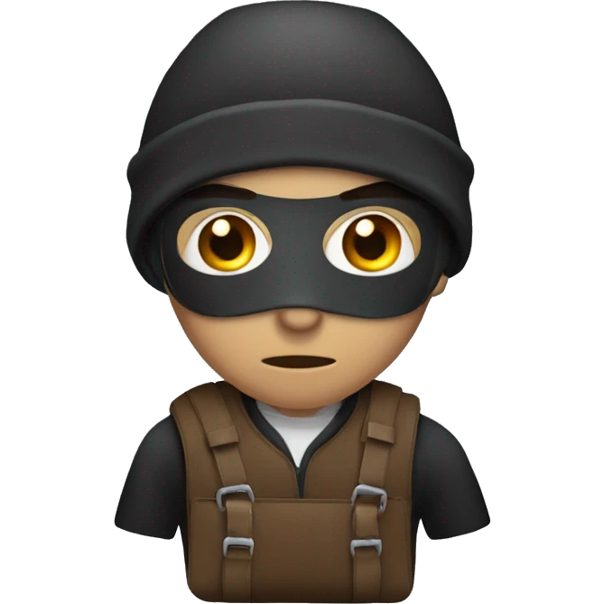 A robber with a duffle bag emoji