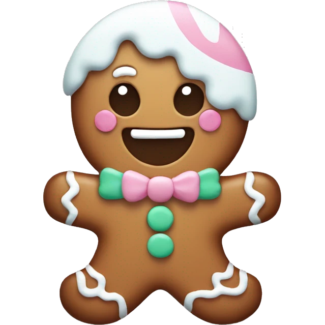 Pastel gingerbread man emoji