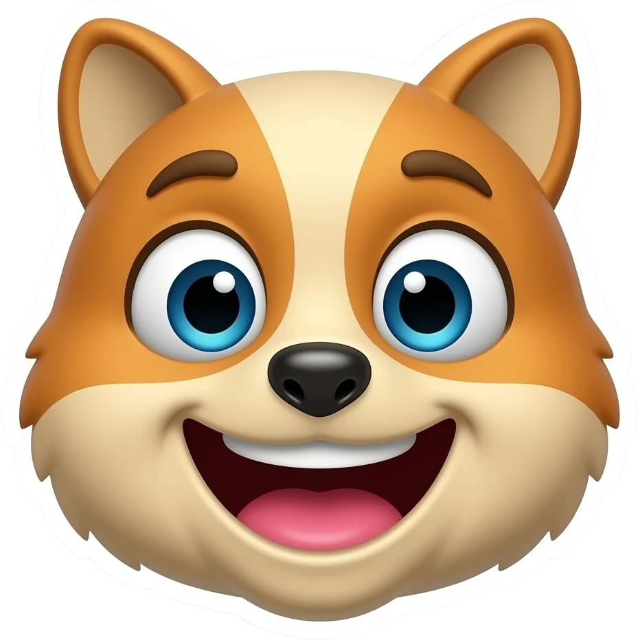 funny sticker named daadir on top emoji