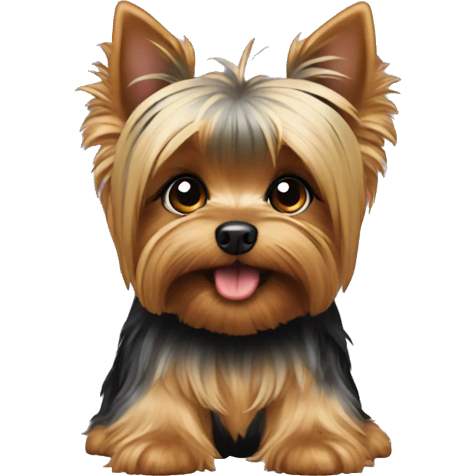 yorkie begging for yummy emoji