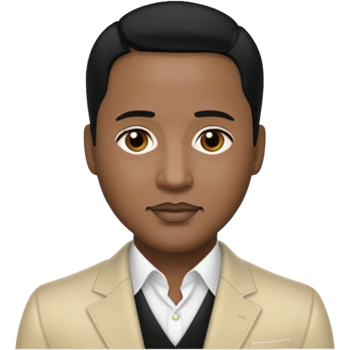 Johnny Gill with black hair emoji