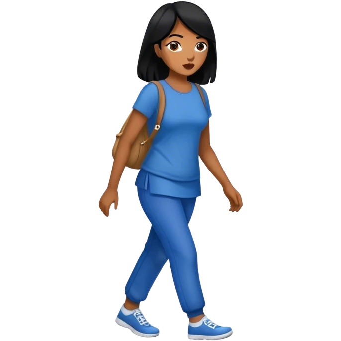 Women with black hair crip walking  emoji