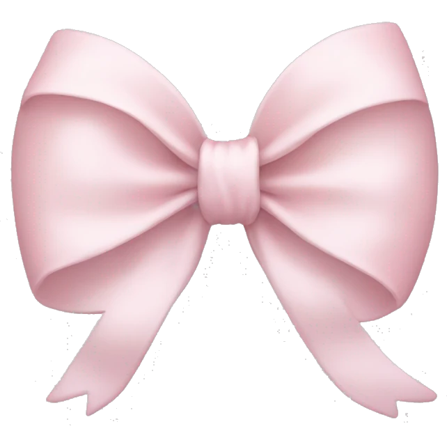 Pale pink bow emoji