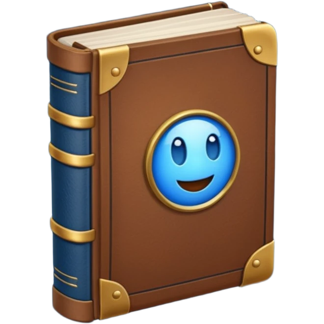 Brown and blue books emoji