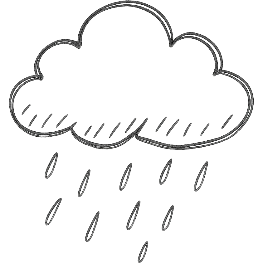 grey cloud is raining emoji