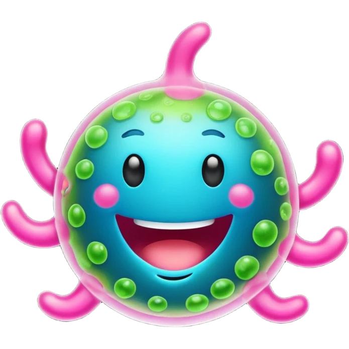 Happy microbe emoji