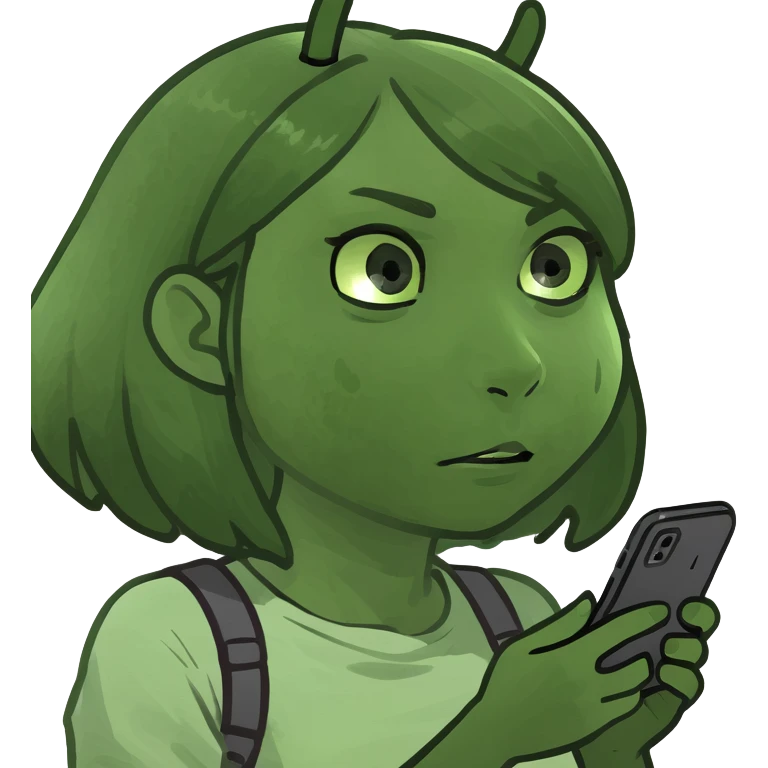 Girl playing games on her phone emoji