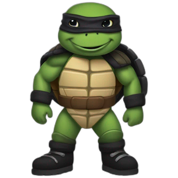 Ninja turtle wearing Black ugg boots emoji