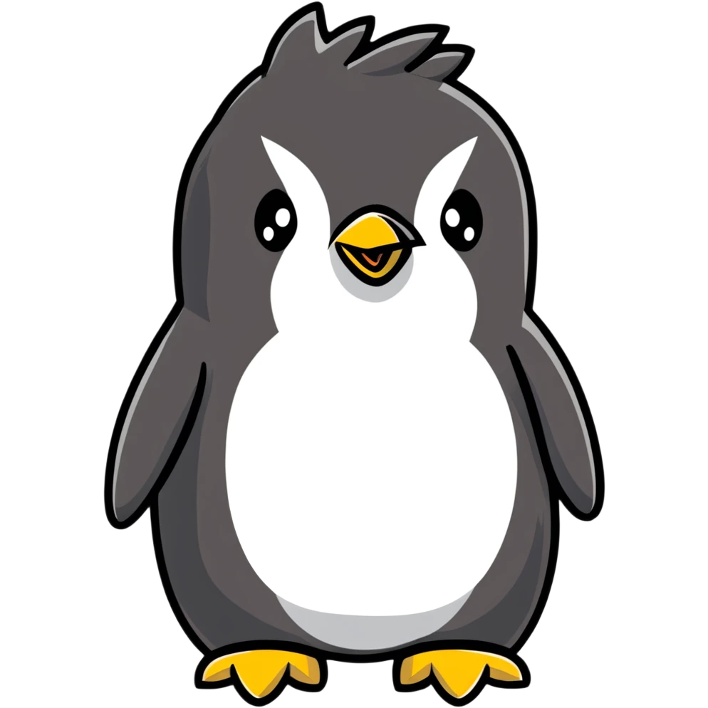An angry penguin emoji