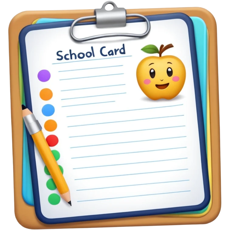 school education progress card emoji