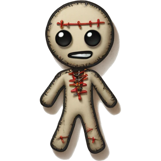 Voodoo doll with pins emoji
