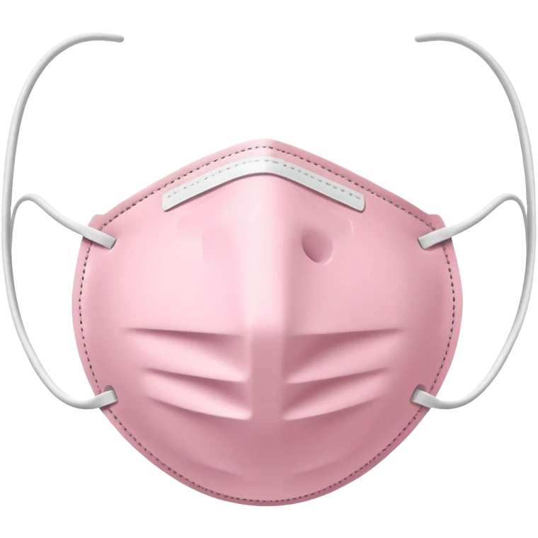 Pale pink surgical face mask isolated on white background, no human, no animal emoji