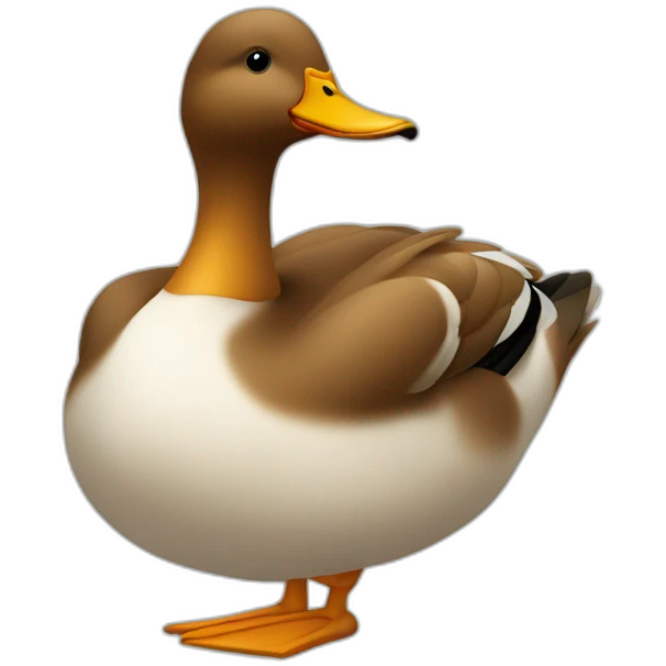 Un canard sur un canard emoji