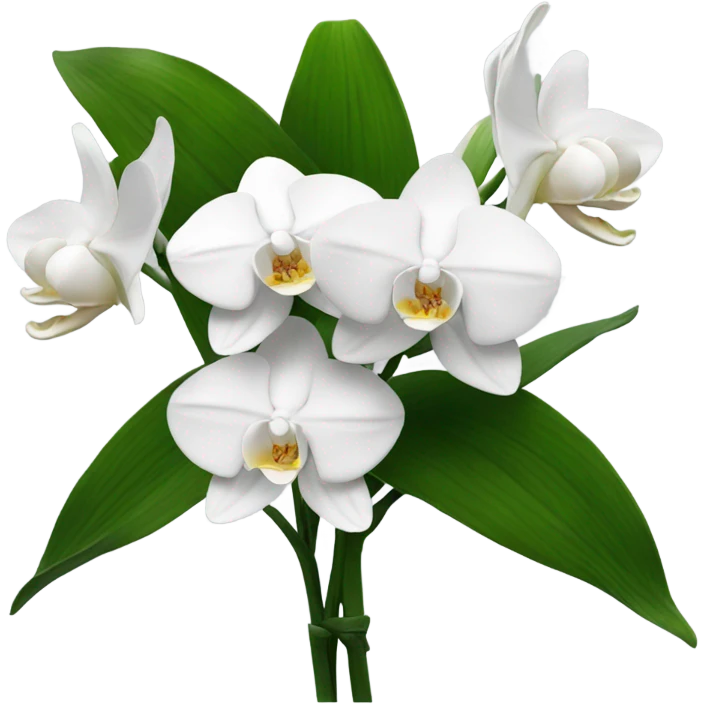 Bouquet of white orchids  emoji