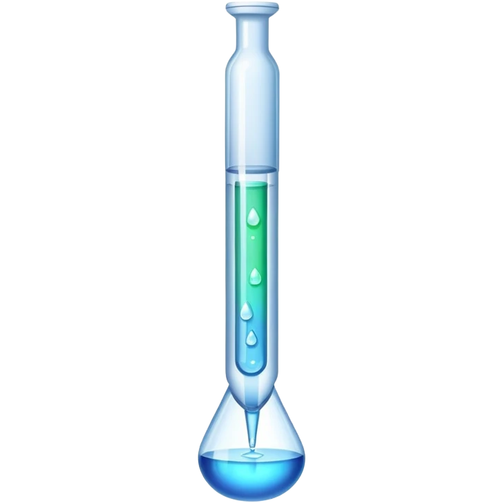 laboratory pipette with liquid drop emoji