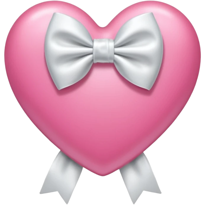 Pink heart with white bow  emoji