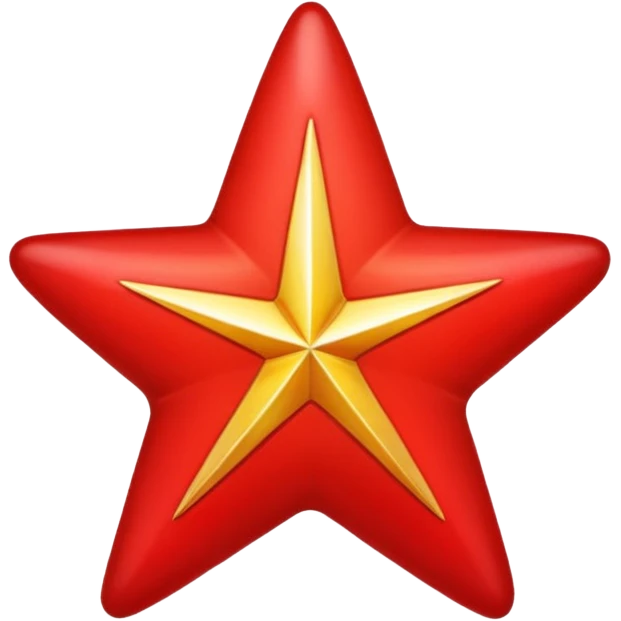 یک ایموجی بسیار ساده بساز که همین ستاره رو رنگش رو قرمز کن emoji