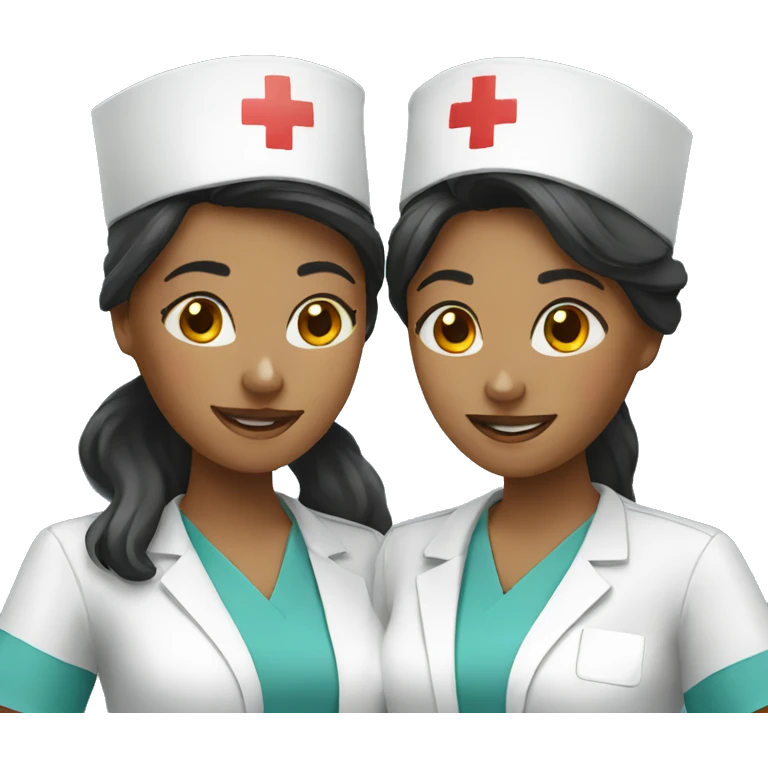 three female nurse friends emoji